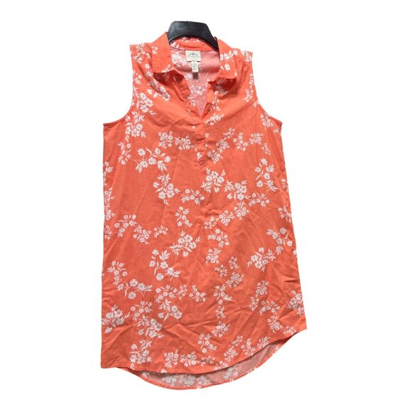 ST. John's Bay - Women's Loose Sleeveless Dress - Orange Floral - Medium - Picture 13 of 14